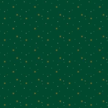 Sparkler Snowflake Christmas Green Riley Blake