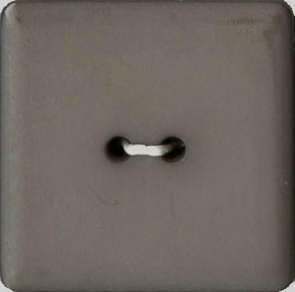 Square 2-Hole Polyamid Button Dark Grey 1in