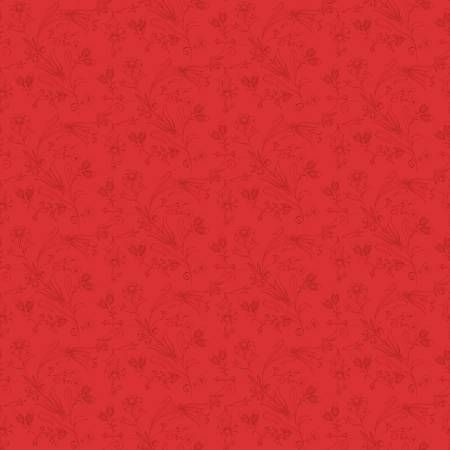 Sew America Flower Vines Red Riley Blake