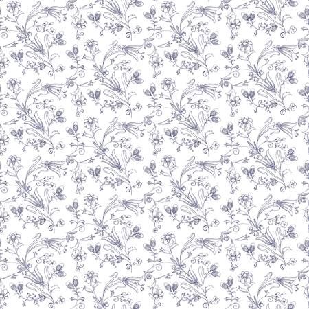 Sew America Flower Vines White Riley Blake