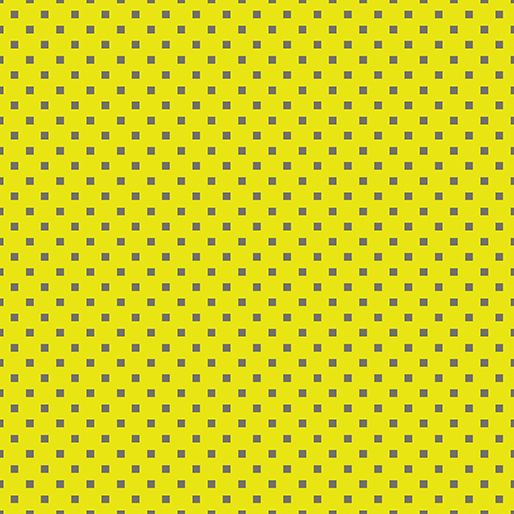 Snazzy Squares Citron/Grey Christa Watson Benartex