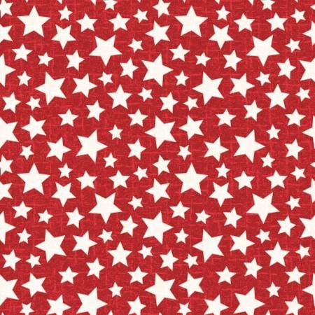 Snowtop Mountain Red Star Flannel Maywood Studio