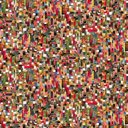 Spread the Word Green Abstract Geo Blank Quilting