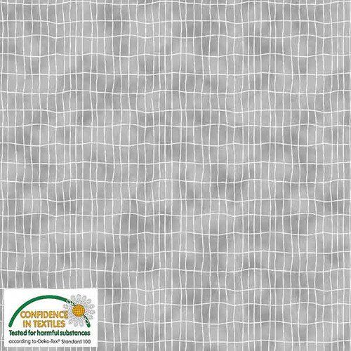 Stof Quilters Combination Gray Grid Quilting Cotton