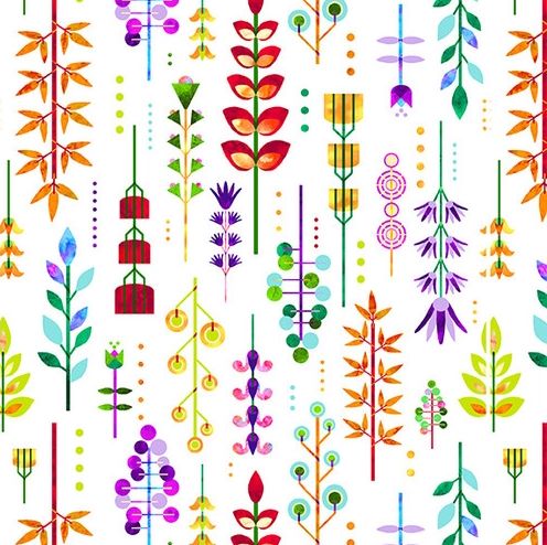 Studio E Geo Garden White Multi