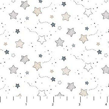 Soaring Dreams Stars White Figo Fabrics