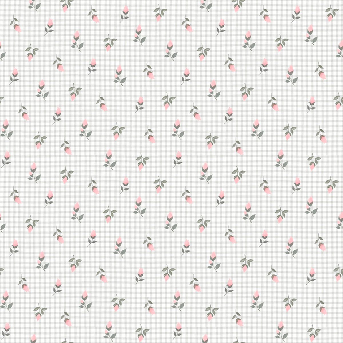Sweet Woodland Rosey Gingham 3 Wishes Fabric