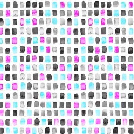 Sweet Licorice White Mini Tiles Quilting Cotton Studio E
