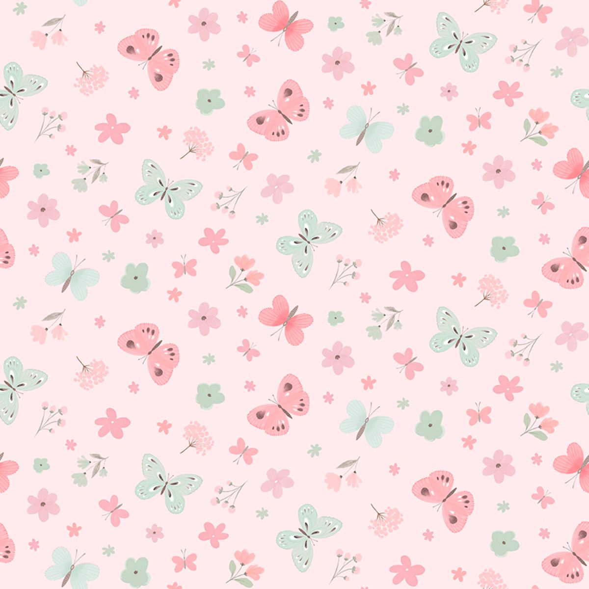 Sweet Woodland Fluttering Petal Paradise 3 Wishes Fabric