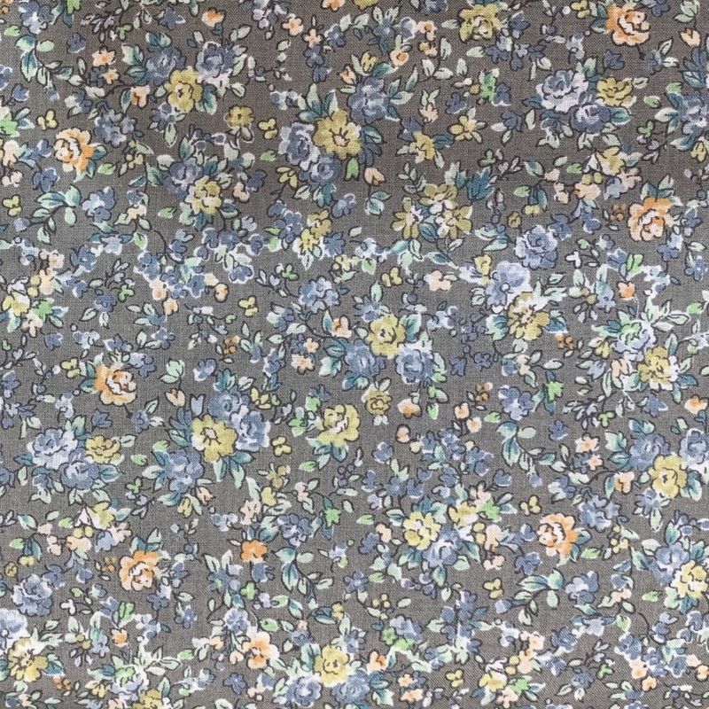 Taupe Flower Garden Cotton Lawn Japanese fabric
