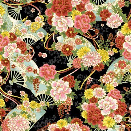Traditional Style Japanese cotton sateen Black