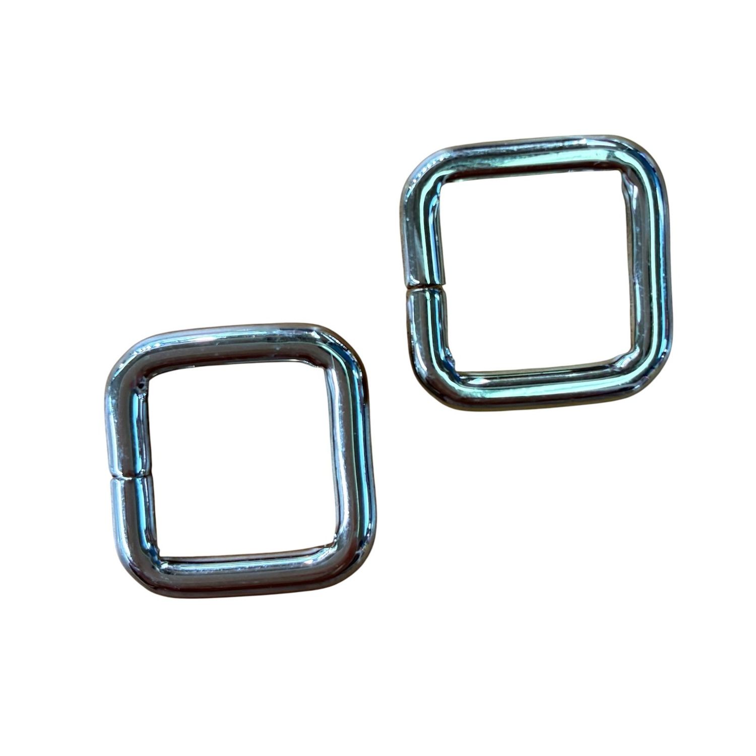 Two Rectangle Rings 1/2" Nickel