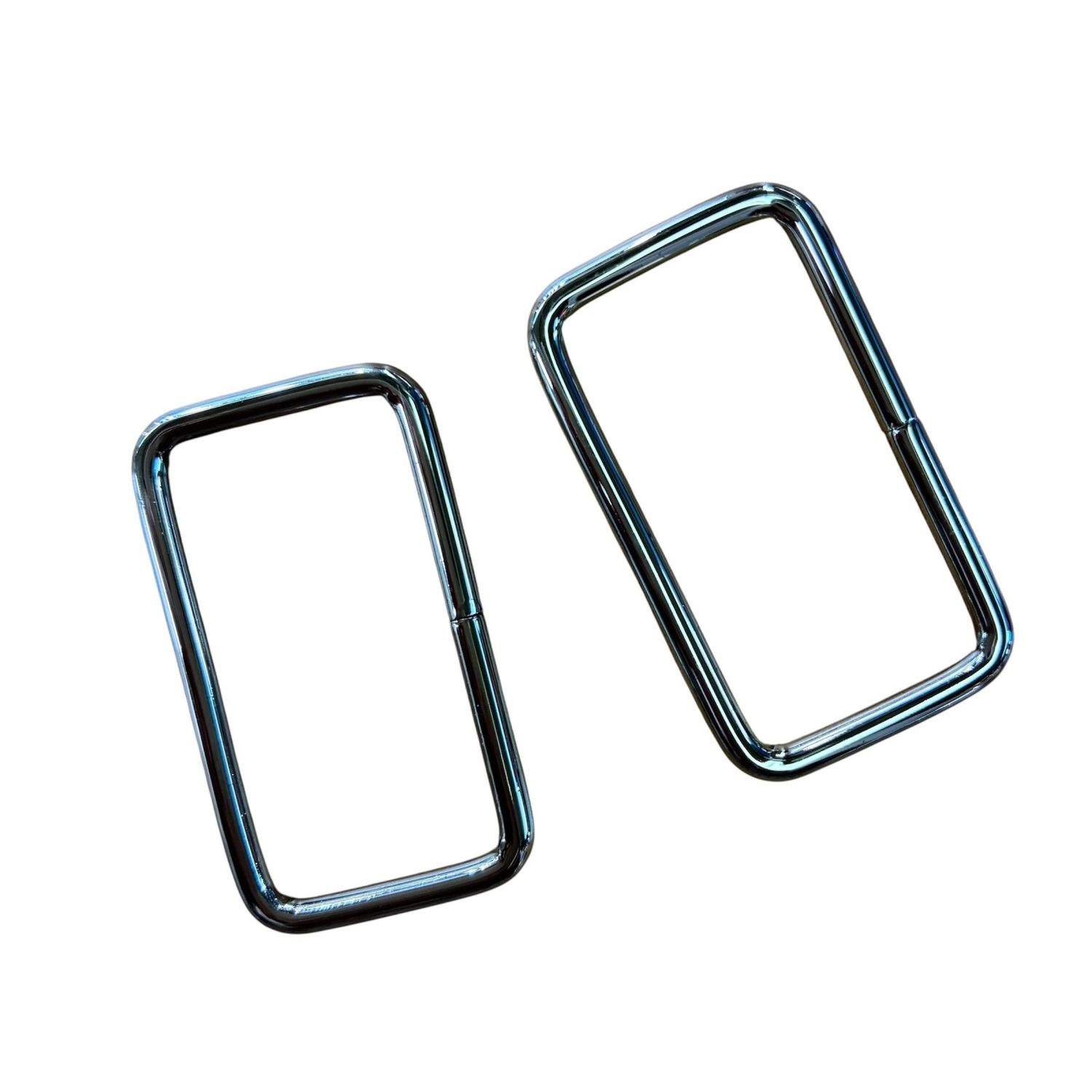 Two Rectangle Rings 1 1/2" Nickel