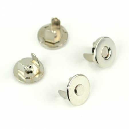 Two Magnetic Snaps 1/2" Nickel