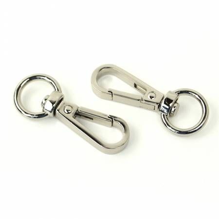 Two Swivel Hooks 1/2" Nickel