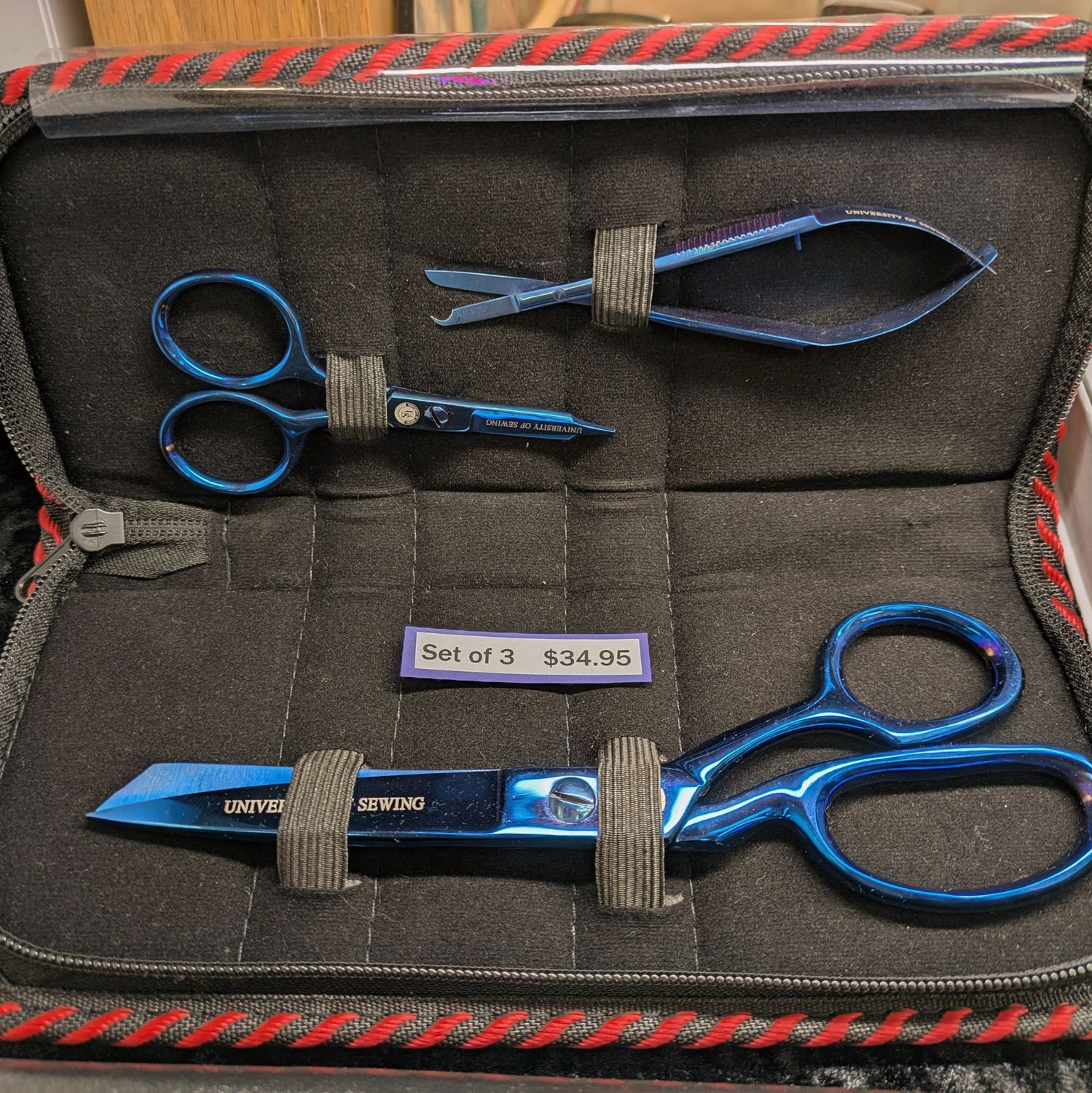 University of Sewing Set of 3 Blue Cutting Tools