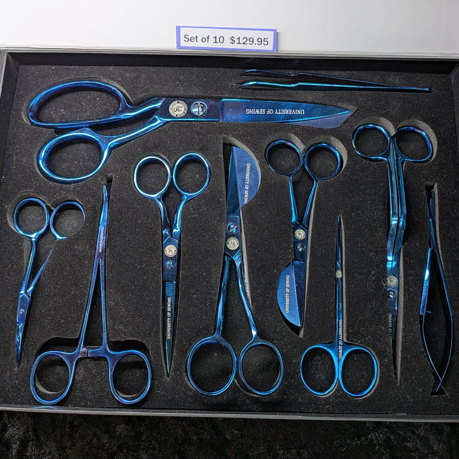 University of Sewing Set of 10 Blue Cutting Tools