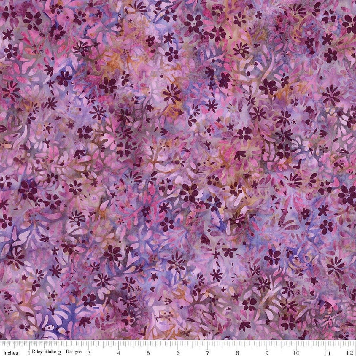 Wildflowers Dusty Periwinkle Riley Blake Batiks