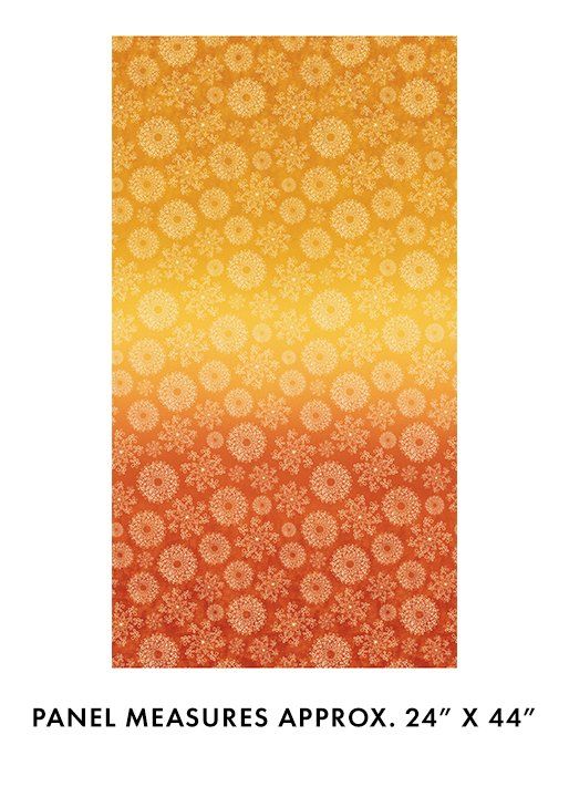 Wishflower Ombre Orange/Gold Benartex