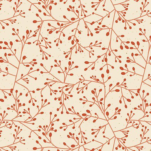 Wishflower Tallium Tangle Orange Benartex