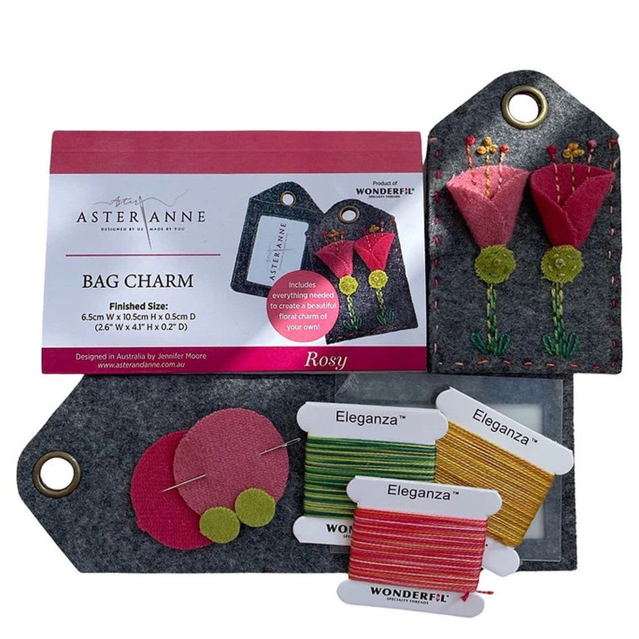 Wonderfil Bag Charm Rosy