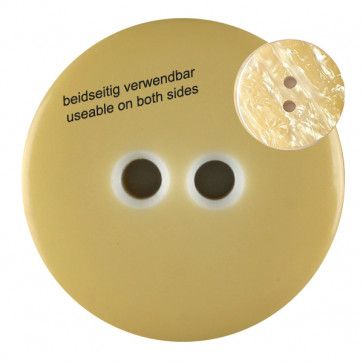 Yellow Polyester Button 18mm Reversible