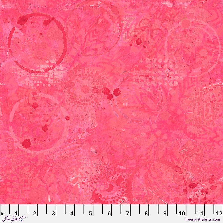 Tonal Graffiti - Raspberry by Free Spirit