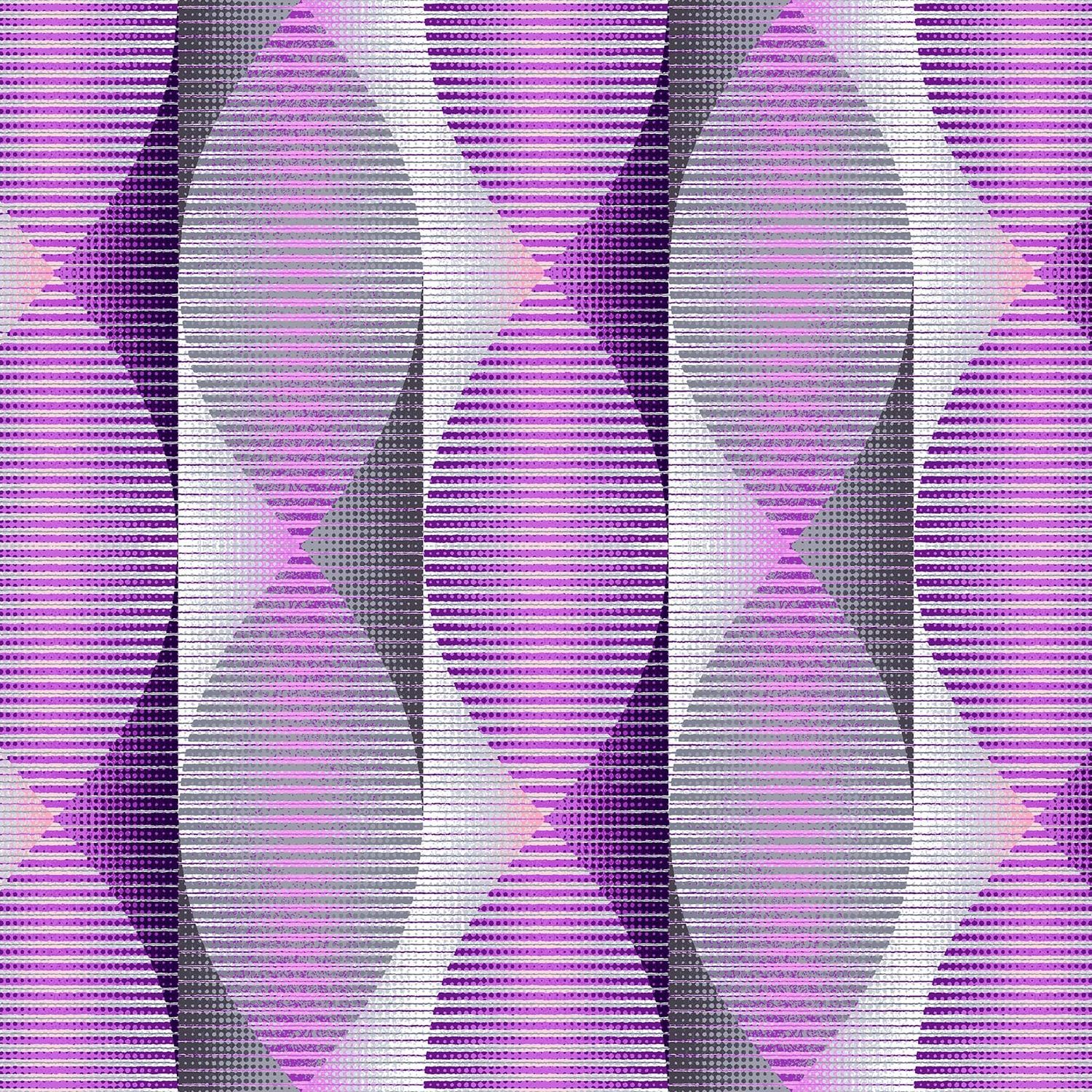 Twisted Ribbons Purple Color Principle Geo Pop 108" Wide Back