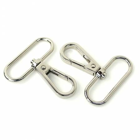 Two Swivel Hooks 1 1/2" Nickel