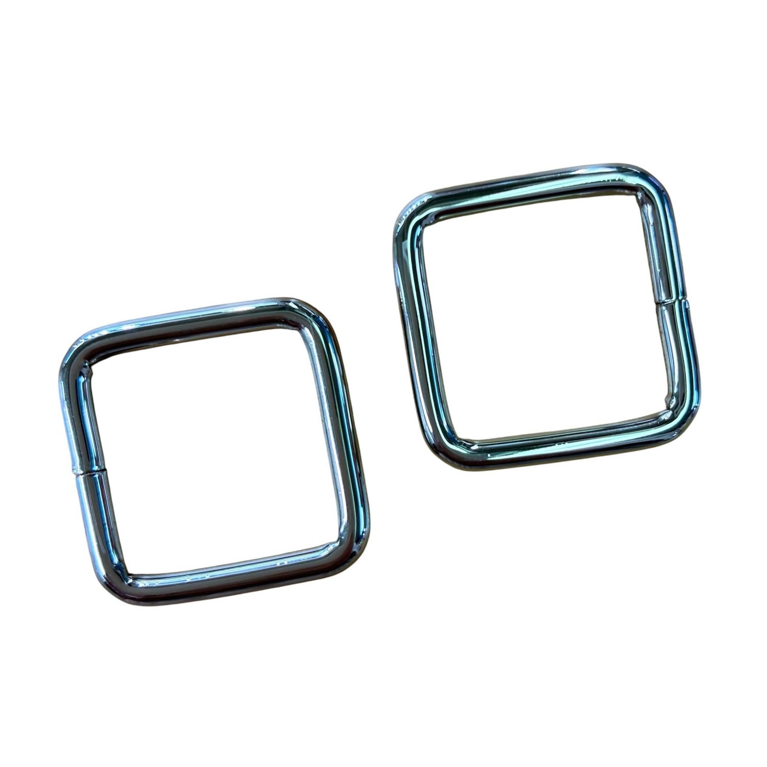 Two Rectangle Rings 3/4" Nickel