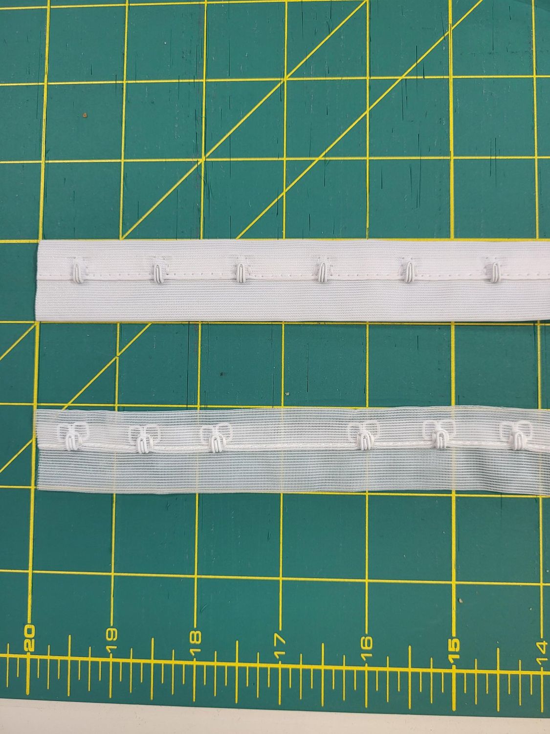 White Polyester Single Row Hook and Eye Tape - hook side only