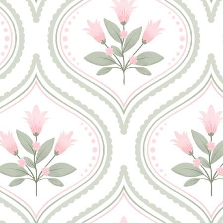 White Whispering Petals Minky by Studio e