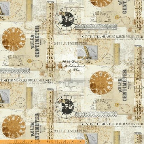 Windham Measure themed 108" wide back