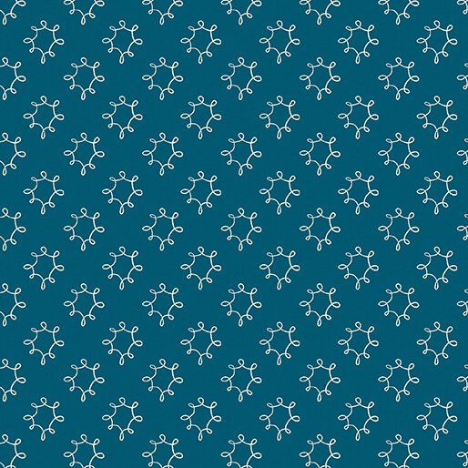 Wishflower Dandy Dark Blue Benartex