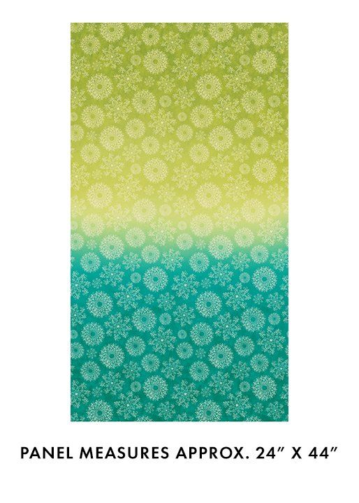 Wishflower Ombre Lime/Teal Benartex