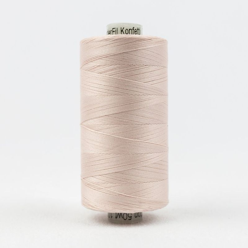 Wonderfil Konfetti 1000m 50wt Double Gassed Egyptian Cotton Thread Baby Pink