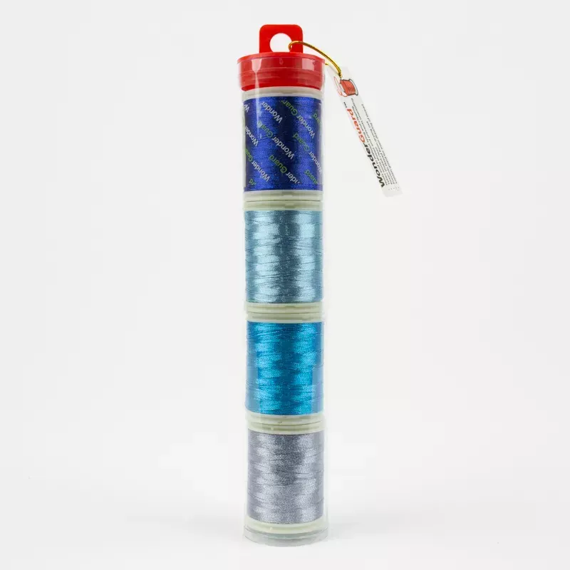 Wonderfil Spotlite Metallic thread Blue 4 pcs