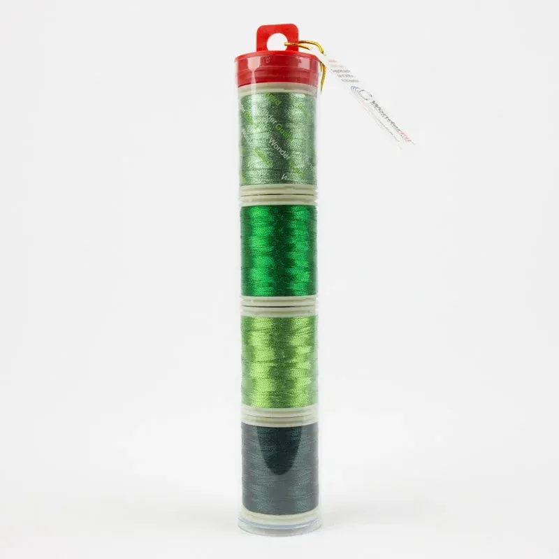 Wonderfil Spotlite Metallic Thread Green 4 pcs