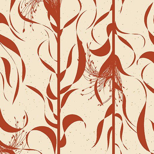 Wishflower Broomcorn Orange Benartex