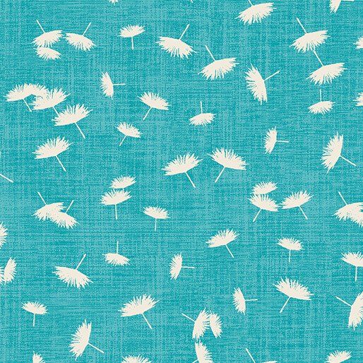 Wishflower Windy Day Teal Benartex