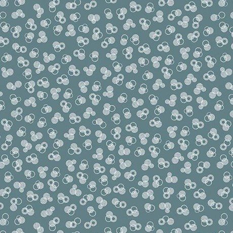 Wisps on the Wind- Dusty Teal Tiny Circles