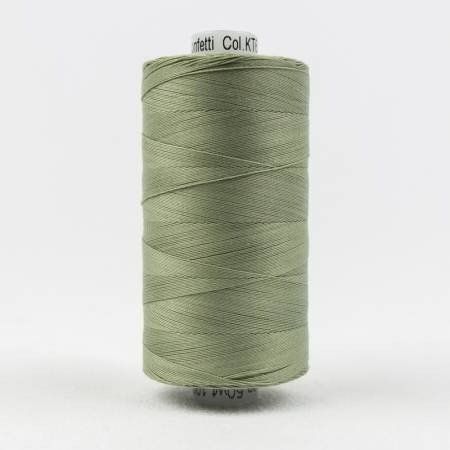 Wonderfil Konfetti 1000m 50wt Double Gassed Egyptian Cotton Thread Gray Khaki