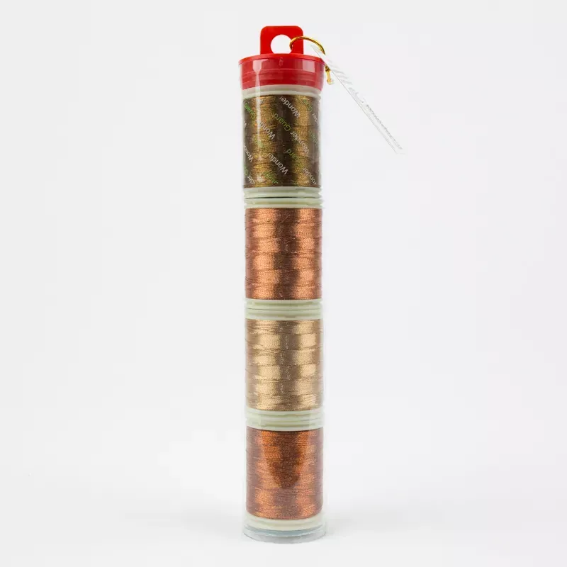Wonderfil Spotlite Metallic Thread Brown 4 pcs