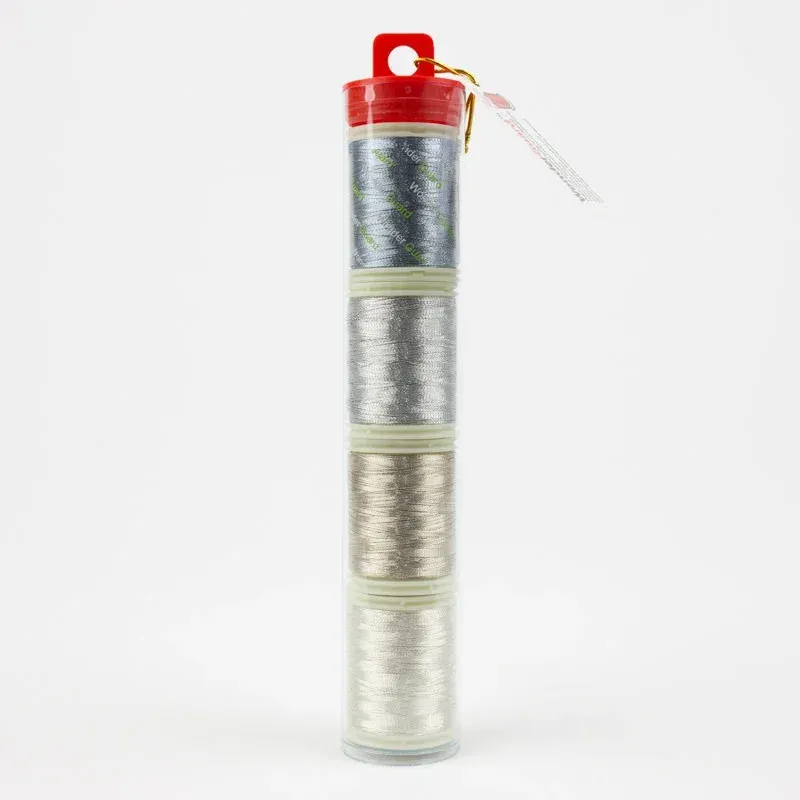 Wonderfil Spotlite Metallic Thread Silver 4 pcs