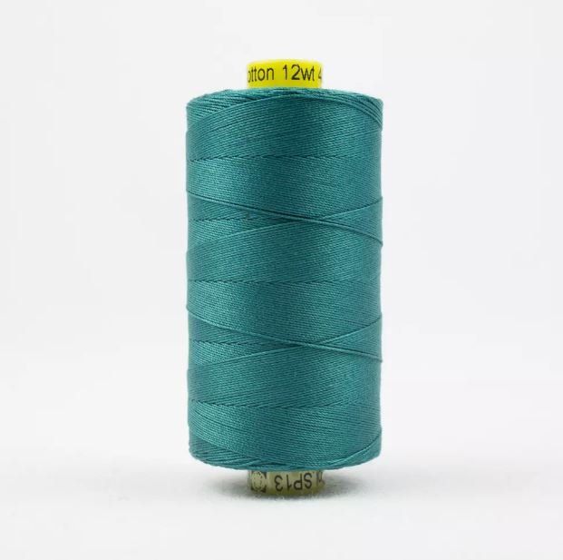 Wonderfil Spagetti 400 m 12wt Egyptian Cotton Thread 43 COLORS AVAILABLE CLICK HERE, Color: SP13 | Deep Ocean Green/Blue