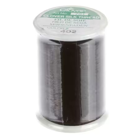 Clover Silk Thread 50 wt, Color: Black