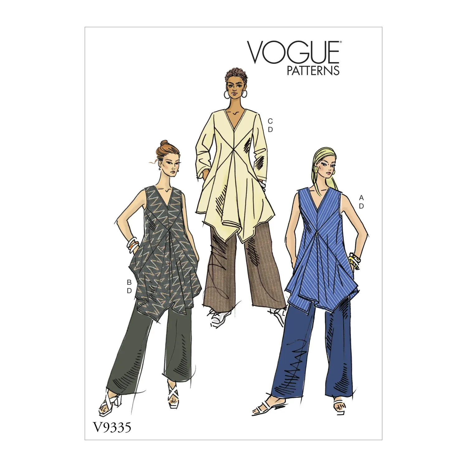 Pattern: Vogue V9335 Misses' Tunic and Pants