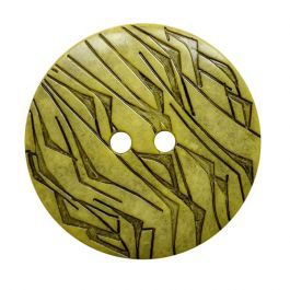 Yellow Round Fashion Button Black Lacquer 2 Holes Size: 18mm