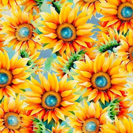 Yellow Sunflower Jewels Hummingbird