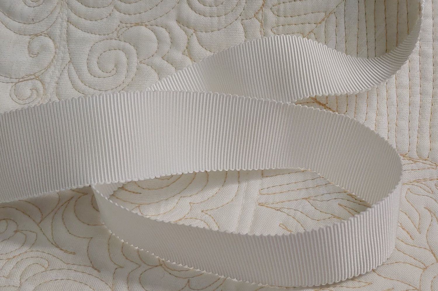 Petersham 5/8" 100% Polyester, Colors Available: Beige